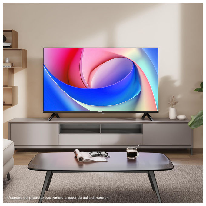 Hisense smart tv 32 pollici, 32E43QT, HD ready, LED, VIDAA U8, DVB-T2-S2, game mode, AirPlay 2, Wi-Fi, nero