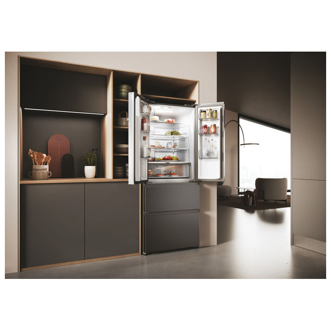 Haier HFR3718ENMD Frigorifero French Door 402 L Classe E Acciaio Inox Dark