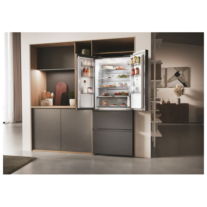 Haier HFR3718ENMD Frigorifero French Door 402 L Classe E Acciaio Inox Dark