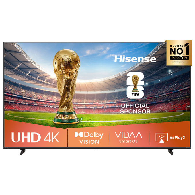 Hisense smart tv 85 pollici 4K, 85A6Q, Direct-LED, Dolby Vision, HDR10+, VIDAA, Game Mode Plus, Wi-Fi, Bluetooth