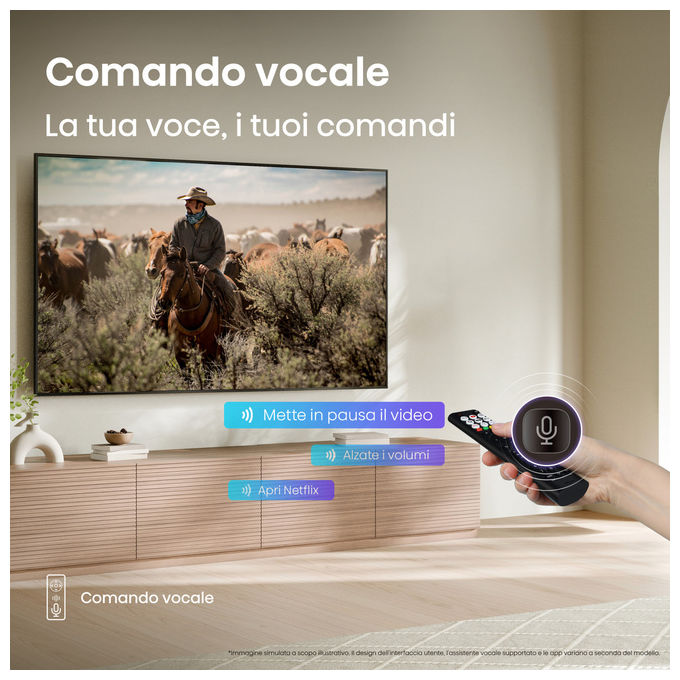 Hisense smart tv 85 pollici 4K, 85A6Q, Direct-LED, Dolby Vision, HDR10+, VIDAA, Game Mode Plus, Wi-Fi, Bluetooth