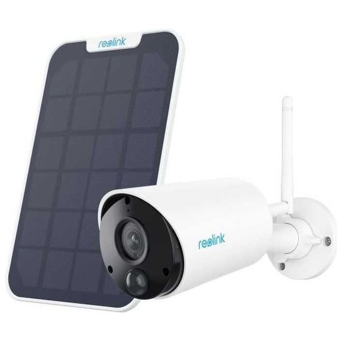 Reolink telecamera wifi esterno a batteria con pannello solare, Argus B320, 3MP, visione notturna, IP65, rilevamento persone