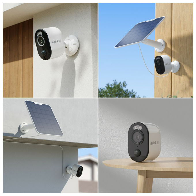 Reolink BWC4K01 Argus Series B350 Telecamera di Sicurezza IP 4K 8MP Wi-Fi Batteria 6000 mAh Visione Notturna IR IP65 colore Bianco