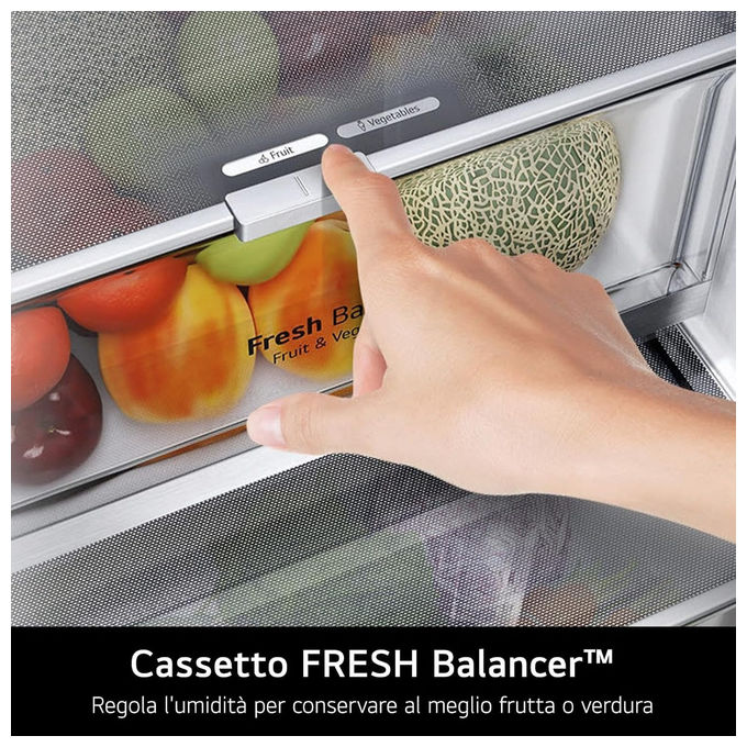 LG GBV7280AEV Frigorifero Combinato 387 L 203 cm Classe A 33 dB Total No Frost Door Cooling Linear Cooling colore Nero
