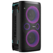 Hisense Party Storm altoparlante Bluetooth 300W, cassa festa portatile, karaoke, impermeabile IPX4, ricarica wireless, 15 ore autonomia, nero