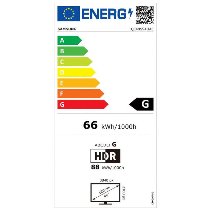 Samsung QE48S94DAEXZT Serie 9 Smart TV OLED 4K 48'' NQ4 AI Gen2 HDR+ Motion Xcelerator 144Hz Dolby Atmos colore Carbon Silver