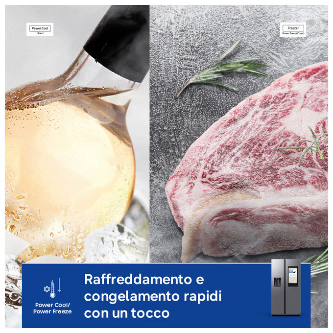 Samsung RS80F67KCTEF Frigorifero Side by Side 634 L No Frost Twin Cooling Plus Acciaio inox