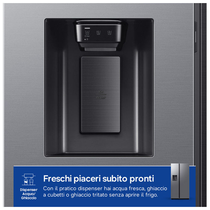Samsung RS80F67KCTEF Frigorifero Side by Side 634 L No Frost Twin Cooling Plus Acciaio inox