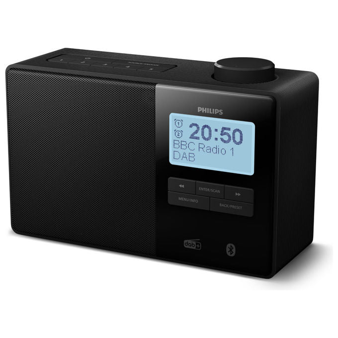 Philips TAR5600 radiosveglia DAB+ FM Bluetooth 5.3, impermeabile IPX4, 10W, display LCD, ricaricabile USB-C, 10 ore autonomia
