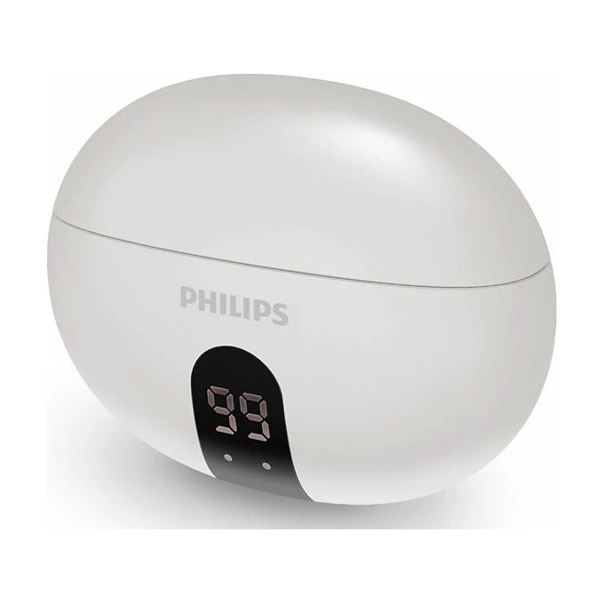 Philips auricolari true wireless TAT2520WT-00, cancellazione attiva del rumore, bluetooth 5.4, autonomia 20 ore, IPX4, bianco