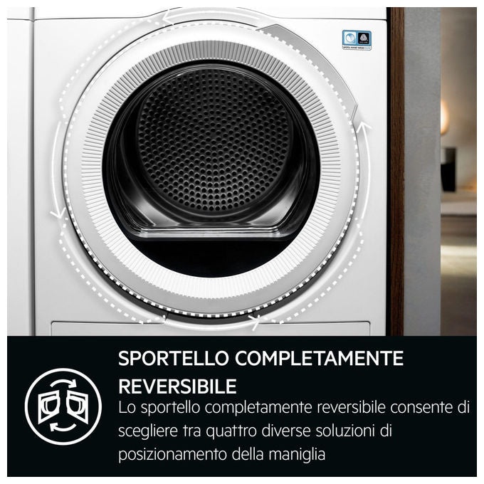 AEG TR8HD9B Serie 8000 AbsoluteCare Asciugatrice Pompa di Calore 9 Kg Classe B Motore Inverter (85x59,6x63,6 cm) colore Bianco