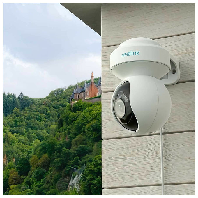 Reolink E540 telecamera di sicurezza IP cupola, 5 MP 2K, Wi-Fi dual band, PTZ zoom ottico 3x, IP65, visione notturna, audio bidirezionale, interno esterno