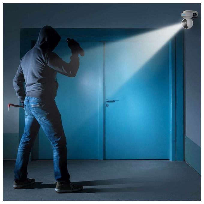 Reolink E540 telecamera di sicurezza IP cupola, 5 MP 2K, Wi-Fi dual band, PTZ zoom ottico 3x, IP65, visione notturna, audio bidirezionale, interno esterno
