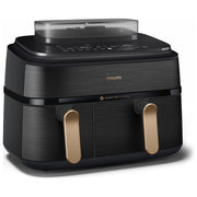Philips NA552-00 Serie 5000 Friggitrice ad aria doppio cestello 9 L 2750 W 12 programmi touch display LED colore Nero