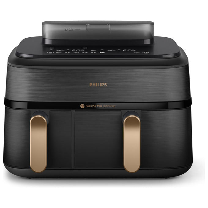 Philips NA552-00 Serie 5000 Friggitrice ad aria doppio cestello 9 L 2750 W 12 programmi touch display LED colore Nero
