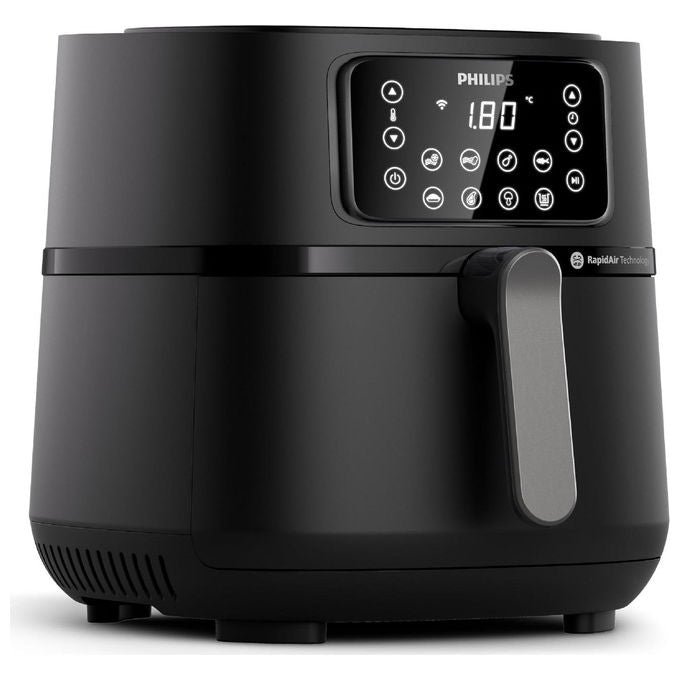 Philips friggitrice ad aria serie 5000, 7,2 l, funzione vapore, 2000 w, 12 programmi, touchscreen, NA543-00, nero