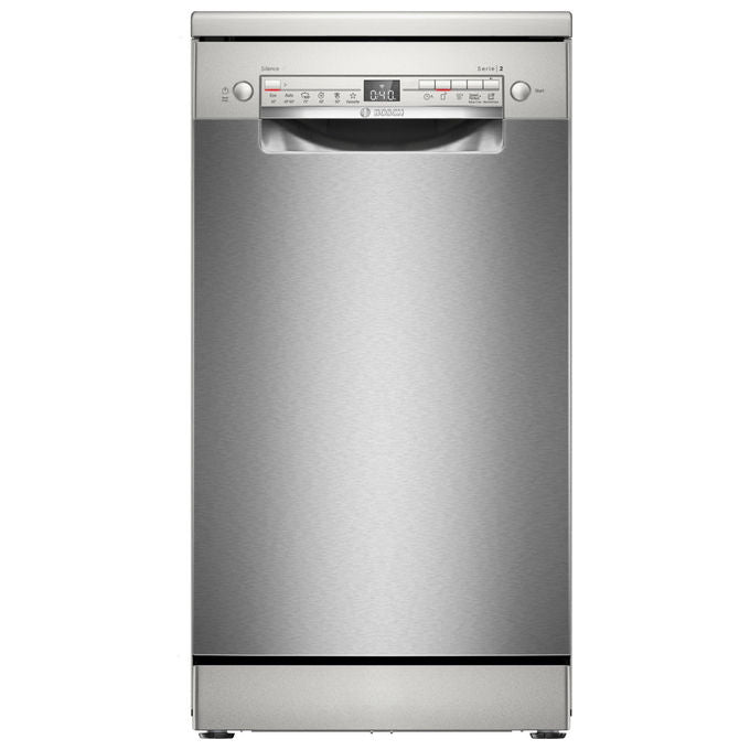 Bosch SPS2HKI55E Serie 2 Lavastoviglie Slim libera installazione 10 coperti Classe D 46 dB Home Connect (85x45x60 cm) colore Inox