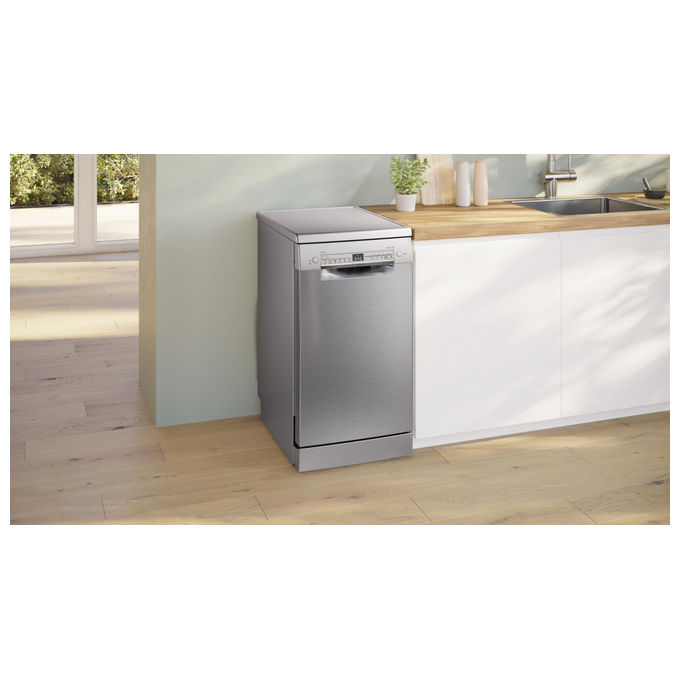 Bosch SPS2HKI55E Serie 2 Lavastoviglie Slim libera installazione 10 coperti Classe D 46 dB Home Connect (85x45x60 cm) colore Inox