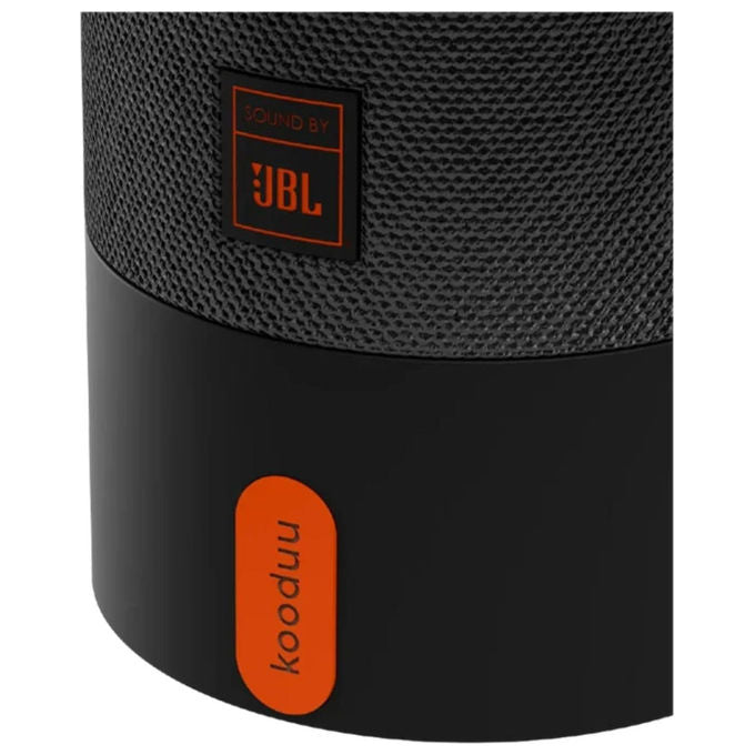 Kooduu Sensa Play Mini, lampada da tavolo con altoparlante Bluetooth, sound by JBL, LED dimmerabile, IP53, ricarica USB-C, antracite