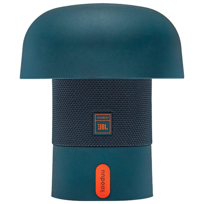 Kooduu Sensa Play Mini, lampada altoparlante Bluetooth, audio JBL 8W, luce LED dimmerabile, USB-C, Deep Aquamarine