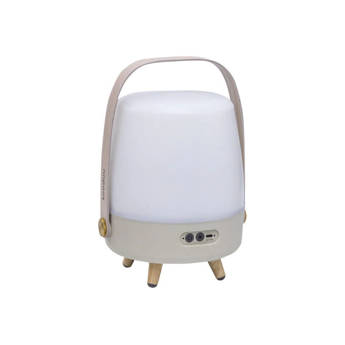 Kooduu Lite-up PLAY Mini – Lampada Altoparlante Portatile Bluetooth 5.3, 8 W, TWS, LED 2700K, batteria 2200 mAh, autonomia 11h, USB-C, colore Sabbia