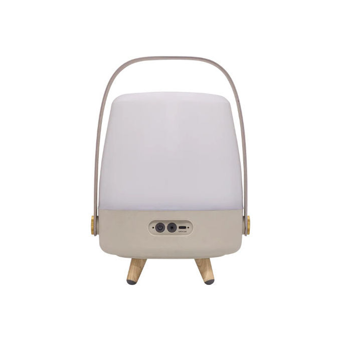 Kooduu Lite-up PLAY Mini – Lampada Altoparlante Portatile Bluetooth 5.3, 8 W, TWS, LED 2700K, batteria 2200 mAh, autonomia 11h, USB-C, colore Sabbia