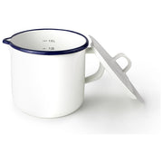 Viva' Line bollitore per latte in alluminio, 12 cm, manico singolo, rivestimento smaltato, antiaderente