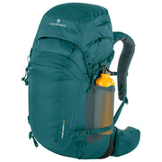 Ferrino zaino trekking Finisterre 40L, uomo, verde, Dry Net System, copertura antipioggia, materiale riciclato