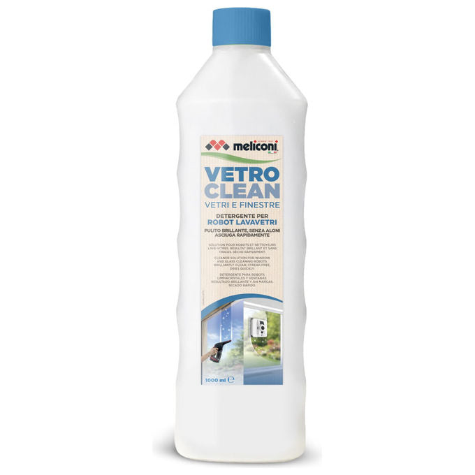 Meliconi detergente per robot lavavetri, 1L, anti-aloni, asciugatura rapida, formula universale, vetri brillanti