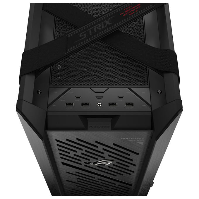 ASUS ROG Strix Helios II GX601S, case midi tower gaming, vetro temperato, alluminio CNC, E-ATX ATX mATX mini-ITX, 4x ventole 140 mm, ARGB, nero