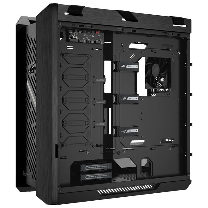ASUS ROG Strix Helios II GX601S, case midi tower gaming, vetro temperato, alluminio CNC, E-ATX ATX mATX mini-ITX, 4x ventole 140 mm, ARGB, nero