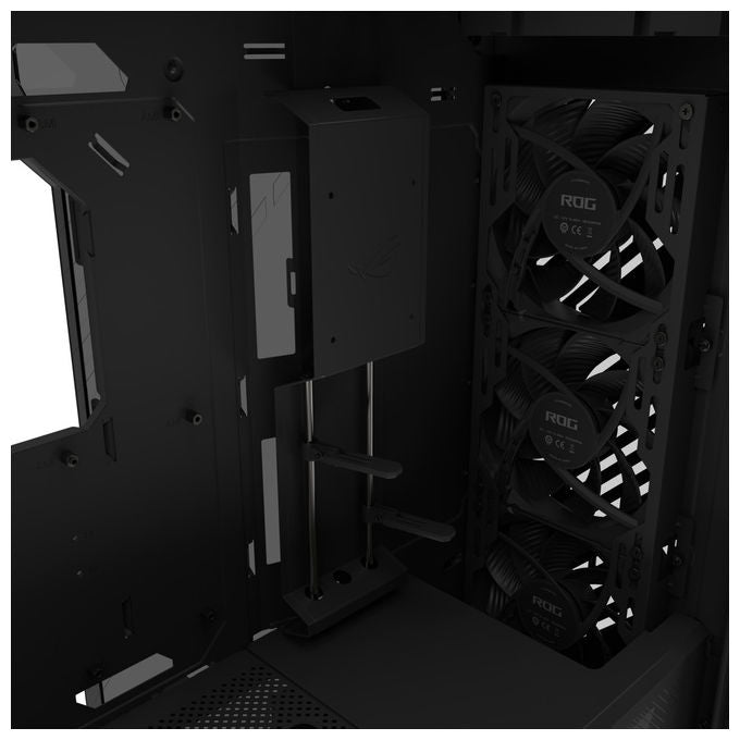 ASUS ROG Strix Helios II GX601S, case midi tower gaming, vetro temperato, alluminio CNC, E-ATX ATX mATX mini-ITX, 4x ventole 140 mm, ARGB, nero