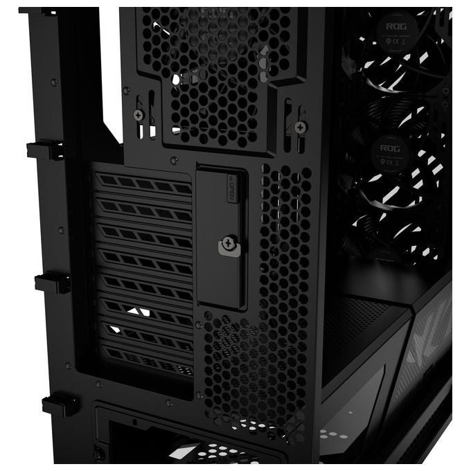ASUS ROG Strix Helios II GX601S, case midi tower gaming, vetro temperato, alluminio CNC, E-ATX ATX mATX mini-ITX, 4x ventole 140 mm, ARGB, nero