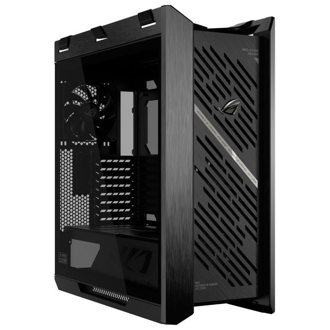 ASUS ROG Strix Helios II GX601S, case midi tower gaming, vetro temperato, alluminio CNC, E-ATX ATX mATX mini-ITX, 4x ventole 140 mm, ARGB, nero