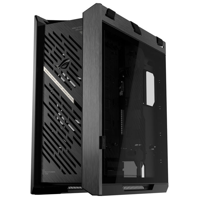 ASUS ROG Strix Helios II GX601S, case midi tower gaming, vetro temperato, alluminio CNC, E-ATX ATX mATX mini-ITX, 4x ventole 140 mm, ARGB, nero