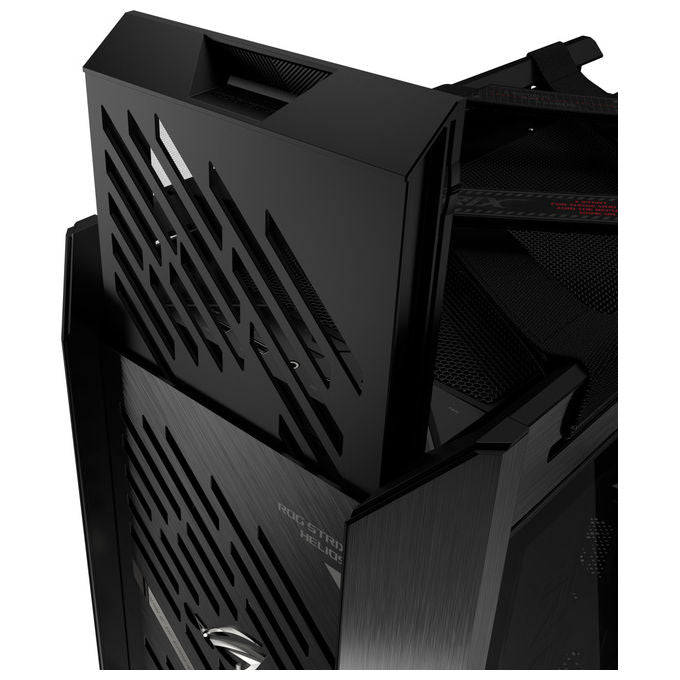 ASUS ROG Strix Helios II GX601S, case midi tower gaming, vetro temperato, alluminio CNC, E-ATX ATX mATX mini-ITX, 4x ventole 140 mm, ARGB, nero