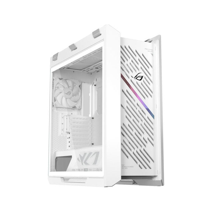ASUS ROG Strix Helios II case midi tower, bianco, vetro temperato, ATX E-ATX mATX mini-ITX, alluminio CNC, 4x ventole 140 mm, ARGB Aura Sync