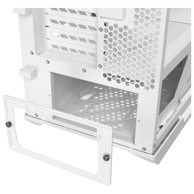 ASUS ROG Strix Helios II case midi tower, bianco, vetro temperato, ATX E-ATX mATX mini-ITX, alluminio CNC, 4x ventole 140 mm, ARGB Aura Sync