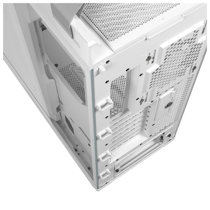 ASUS ROG Strix Helios II case midi tower, bianco, vetro temperato, ATX E-ATX mATX mini-ITX, alluminio CNC, 4x ventole 140 mm, ARGB Aura Sync