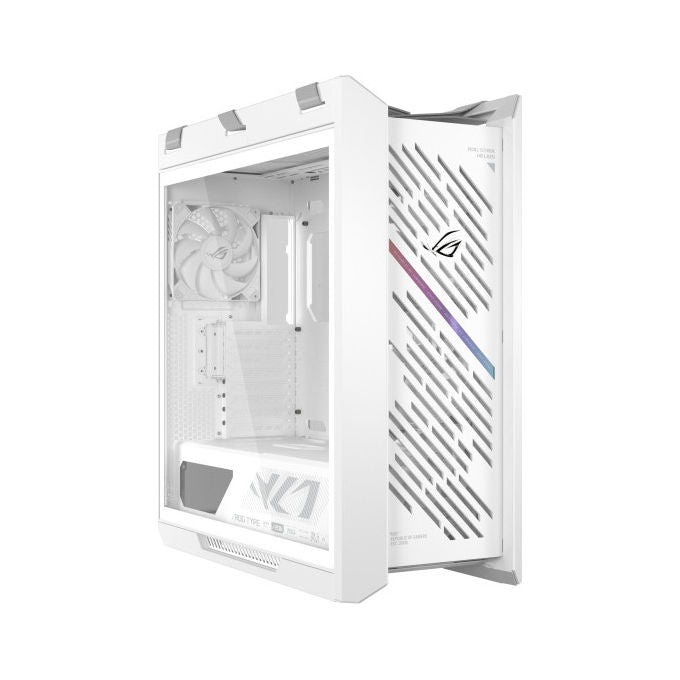 ASUS ROG Strix Helios II case midi tower, bianco, vetro temperato, ATX E-ATX mATX mini-ITX, alluminio CNC, 4x ventole 140 mm, ARGB Aura Sync