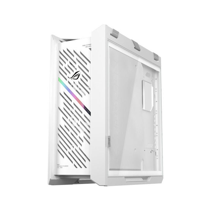 ASUS ROG Strix Helios II case midi tower, bianco, vetro temperato, ATX E-ATX mATX mini-ITX, alluminio CNC, 4x ventole 140 mm, ARGB Aura Sync