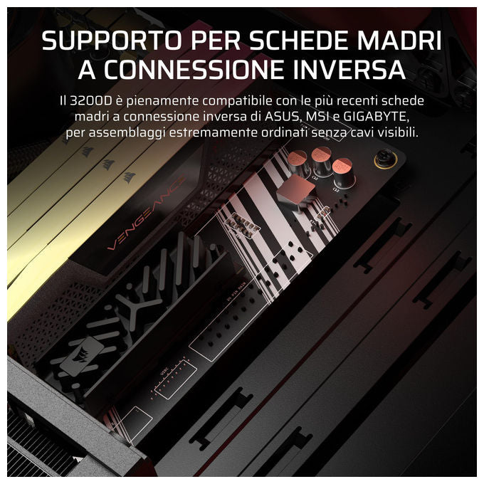 Corsair 3200D RS ARGB, case PC mid tower, 3 ventole RS120 ARGB, compatibile reverse motherboard, radiatore 360 mm, vetro temperato, Smoke