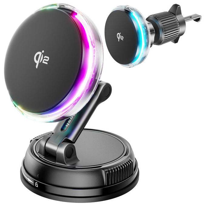 Cygnett caricatore wireless Qi2 pieghevole, 15W, compatibile MagSafe, con cavo USB-C, Bianco