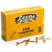 Astra fermacampioni ottonati n. 8, 38 mm, acciaio dolce, testa bombata, protezione antiruggine, confezione da 100 pezzi