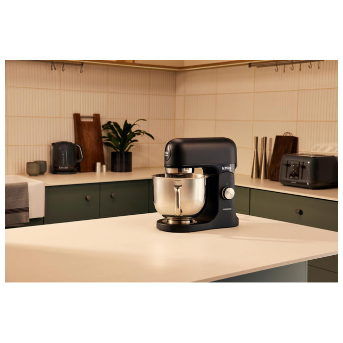 Kenwood impastatrice planetaria kMix KMX751ABK, 1000 W, ciotola 5 litri inox, 6 velocita', movimento planetario, nera