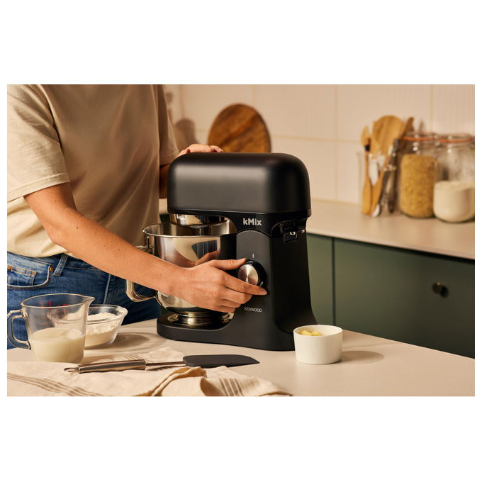 Kenwood impastatrice planetaria kMix KMX751ABK, 1000 W, ciotola 5 litri inox, 6 velocita', movimento planetario, nera