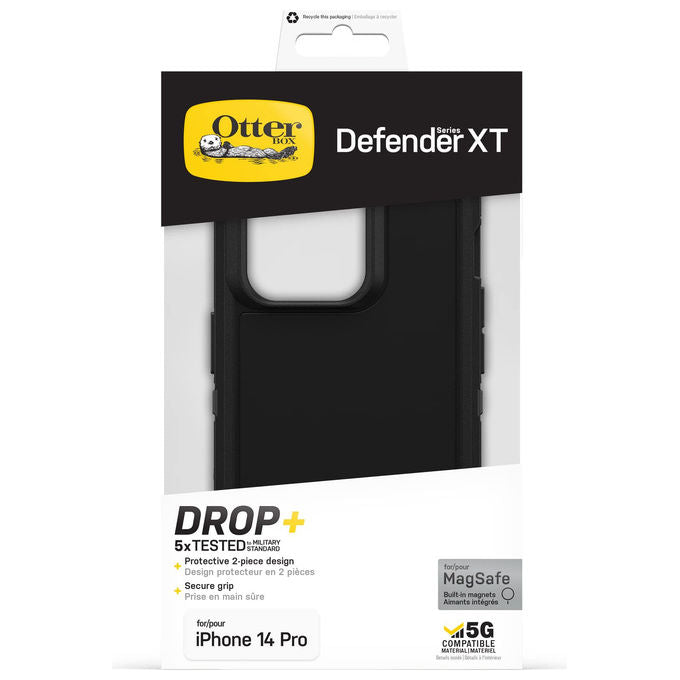OtterBox custodia Defender XT per iPhone 14 Pro, MagSafe, protezione cadute MIL-STD-810G, multistrato, nero