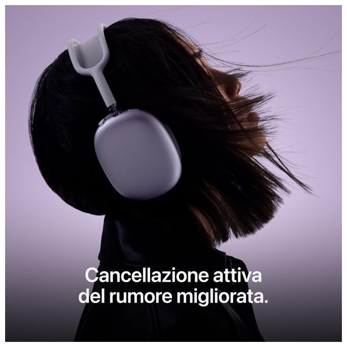 Apple AirPods Max 2, cuffie over-ear wireless, cancellazione attiva del rumore, audio spaziale, chip H2, 20h, viola