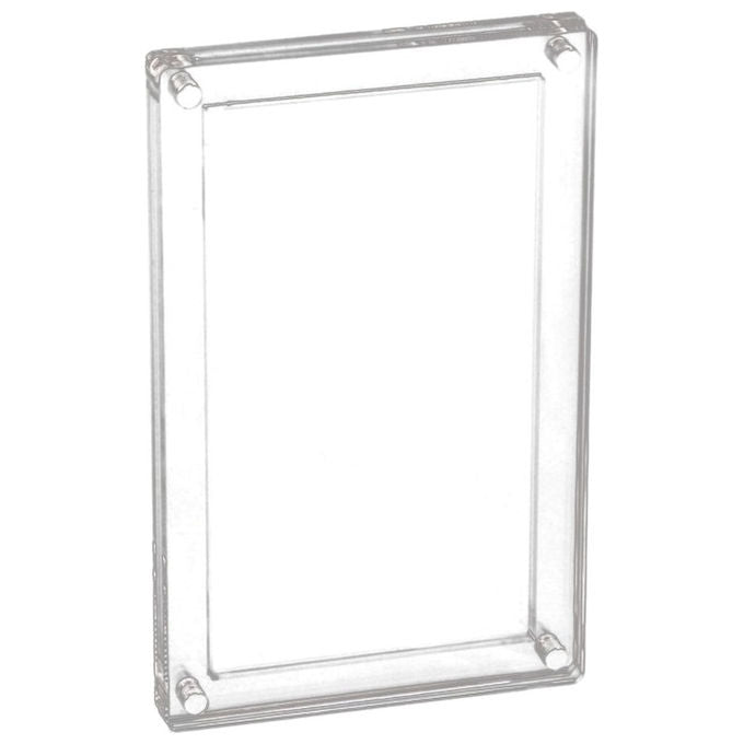 The Acrylic Box distributore acrilico bustine carte, 3 scomparti, chiusura magnetica, espositore collezionabili, 23,6x21,4x15,6 cm