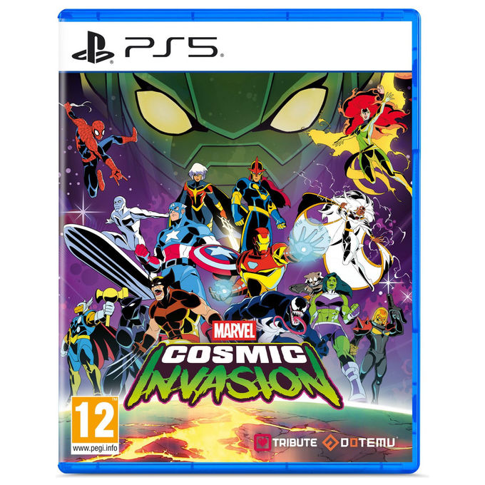Marvel Cosmic Invasion, gioco PS5, picchiaduro arcade beat em up, pixel art, 15 eroi Marvel, multigiocatore locale e online, testi in italiano
